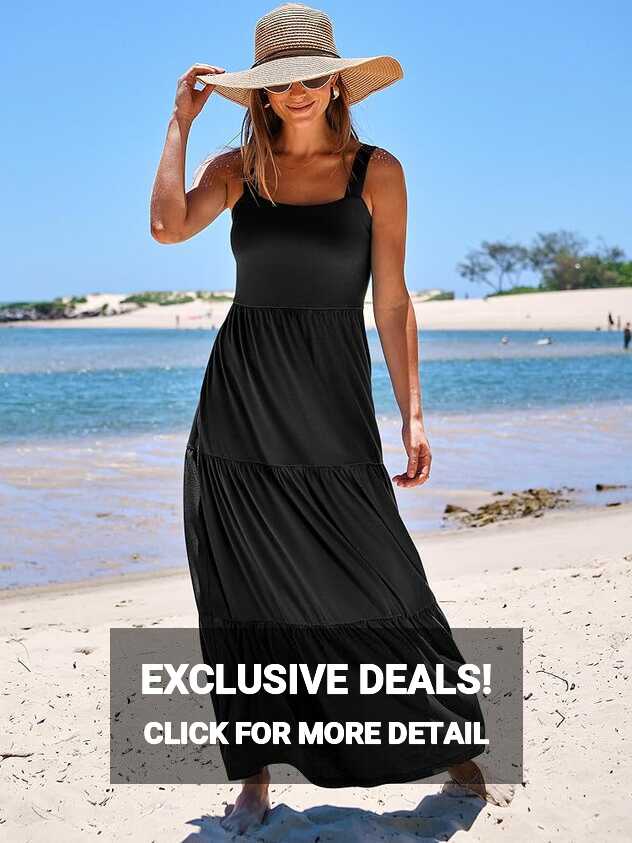 ANRABESS Summer Maxi Dresses for Women 2024 Casual Long Beach ...