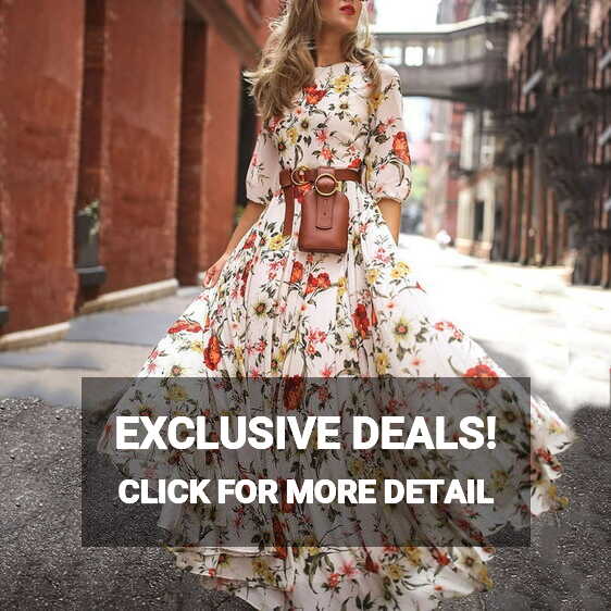 APEXFWDT Womens Boho Spring Summer Dresses 2024, Floral Print ...