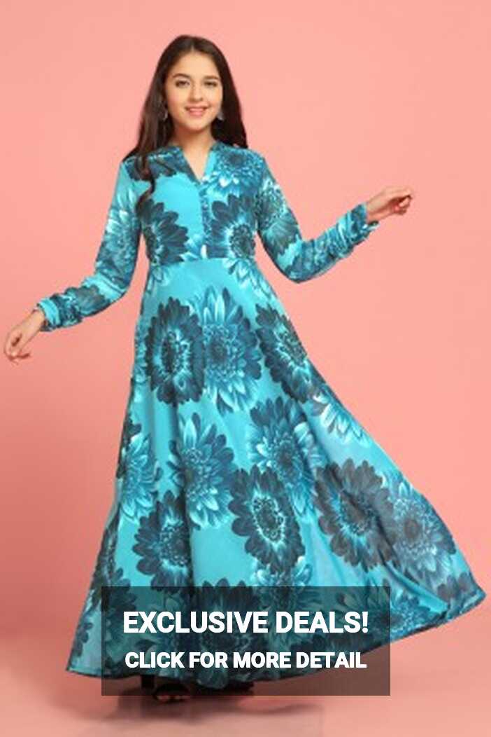 AWAN Indi Girls Midi/Knee Length Casual Dress Price in India - Buy ...