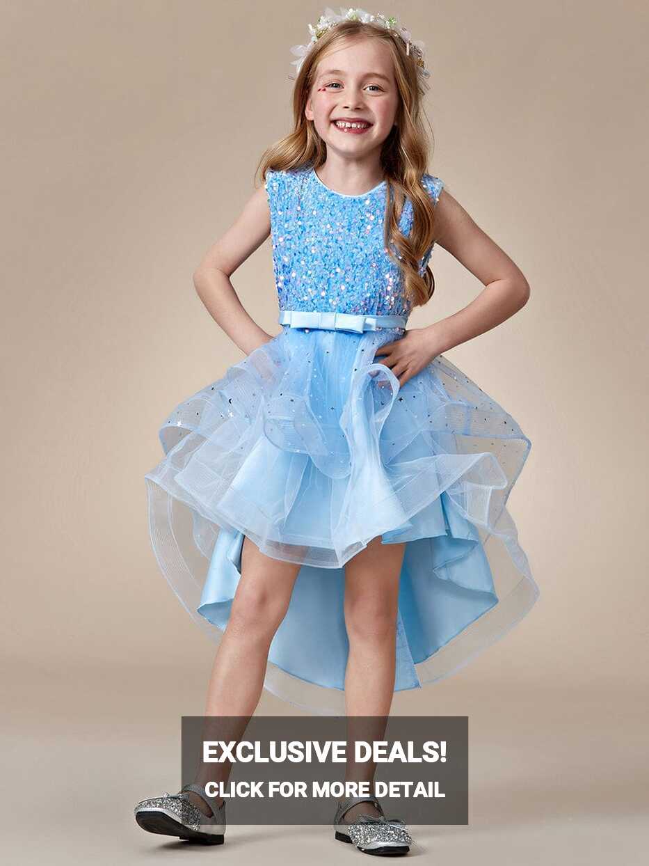 Adorable Polka with Sequin Bow Flower Girl Dresses - Ever-Pretty US