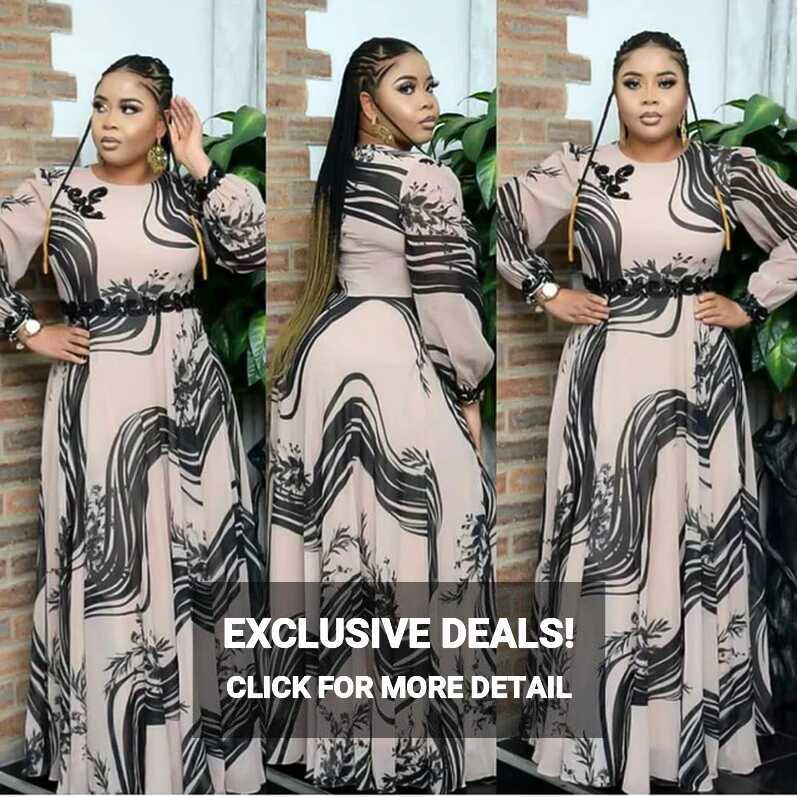 African Chiffon Dresses For Women 2021 New Fashion Dashiki Print ...