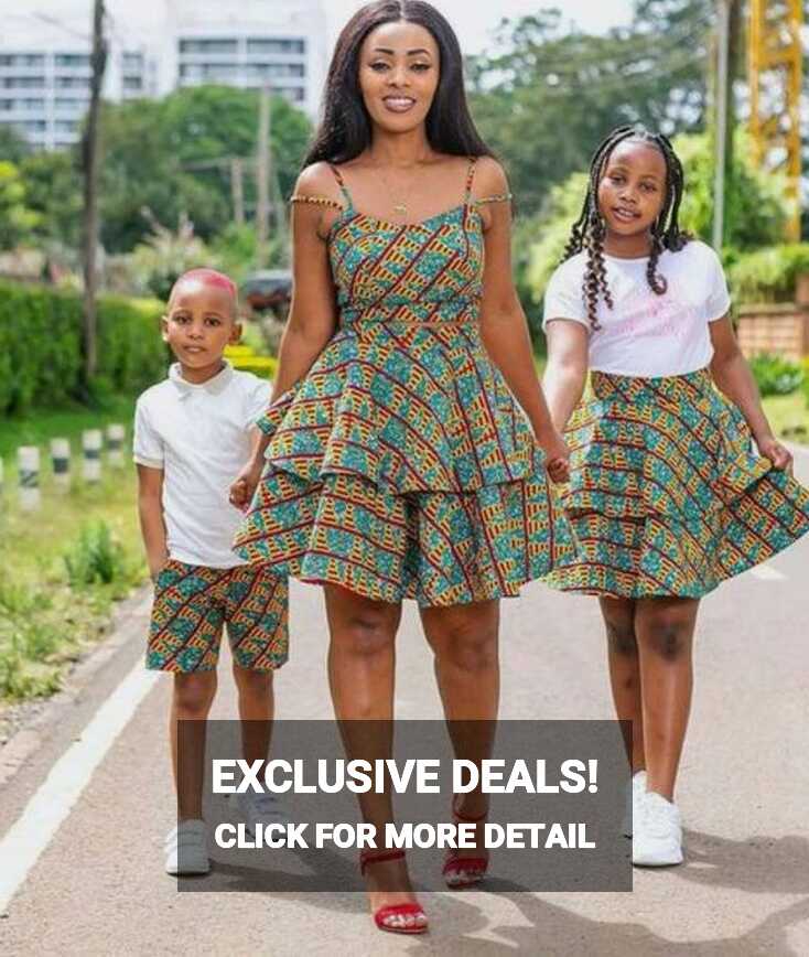 African Mom and Children Matching Outfits for Photoshoot/african ...