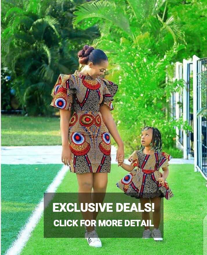 African Mom and Daughter Summer Matching Outfit for Photoshoot ...