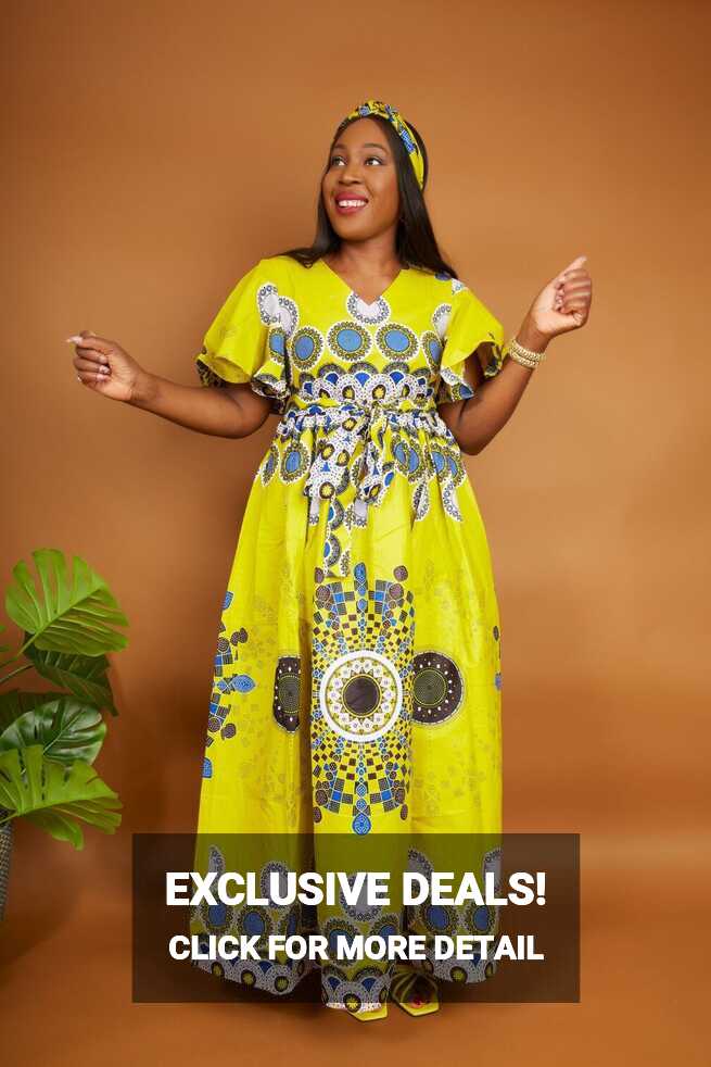 African Print Ankara Maxi Dress - Kayla - Jamii