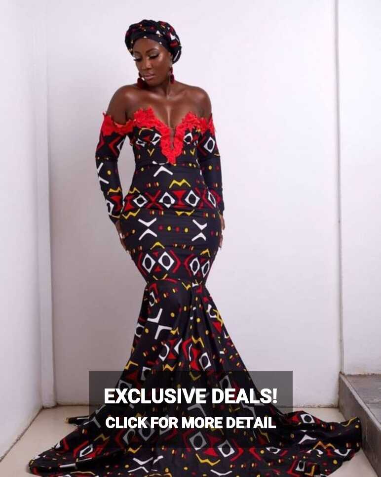 African Women&#39;s Clothing| Africa Print Wedding Gown| African Prom ...