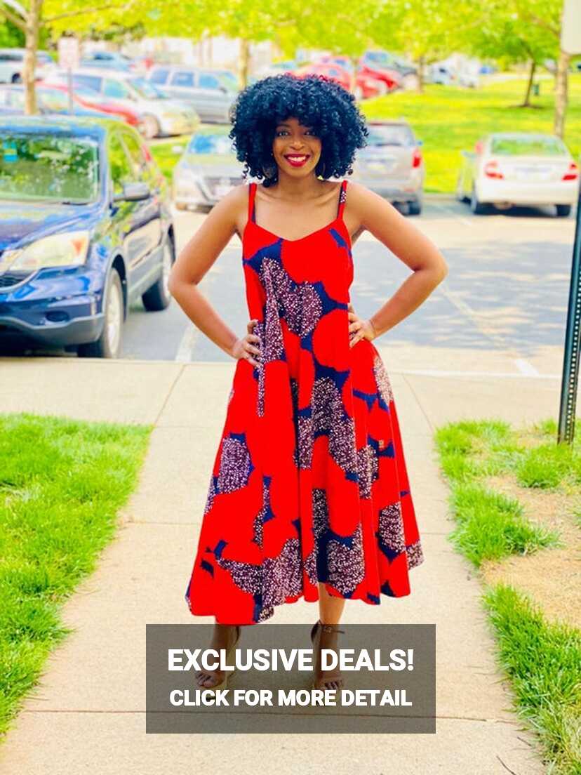 African Women Clothing, Flare Dress, African Print Dress, Women ...