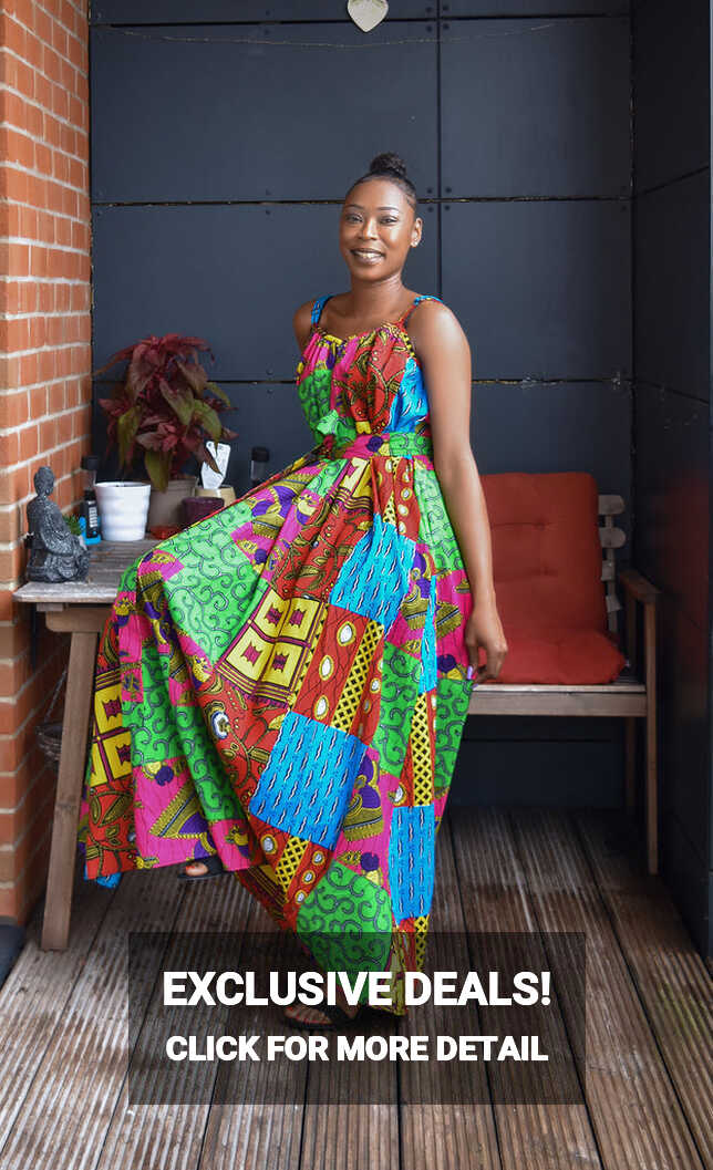 African print long maxi dress I Rufina Designs