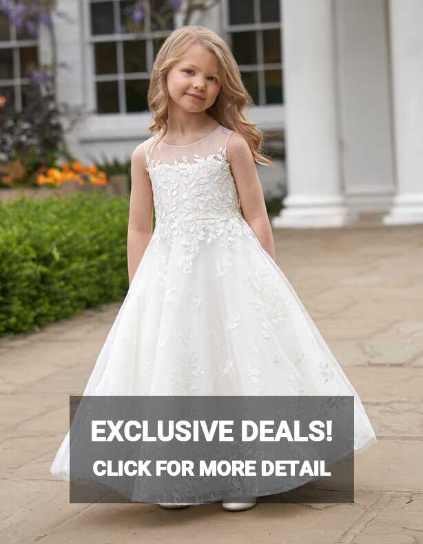 Albie an embroidered flowergirl dress with pockets - WED2B