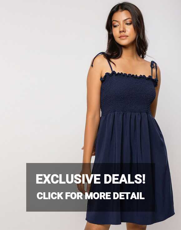 Amani lilian smocked detailed sleeveless dress | Fashion Bug ...