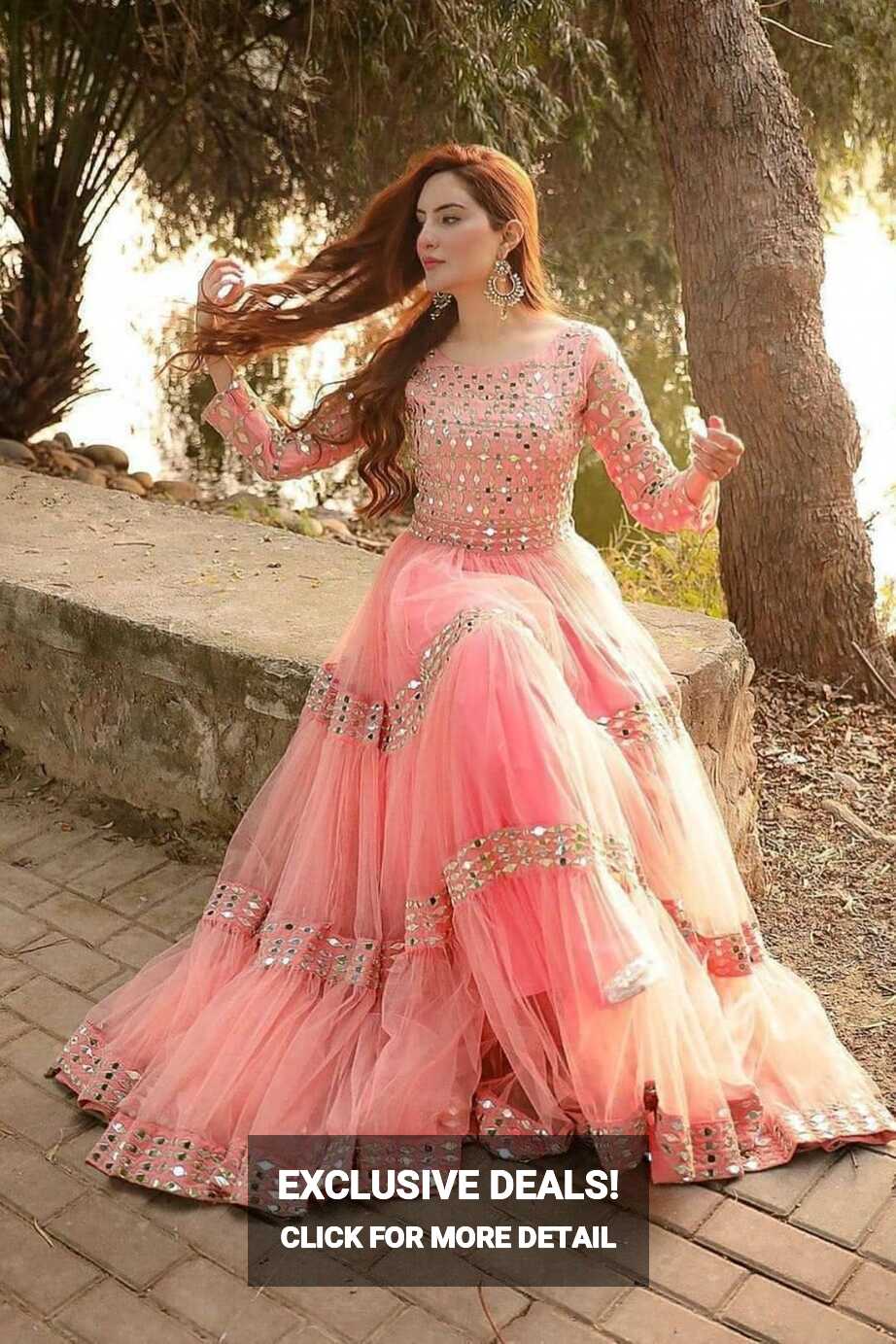 Amazing Light Pink Colour Flare Designer Lehenga Choli For Party Wear