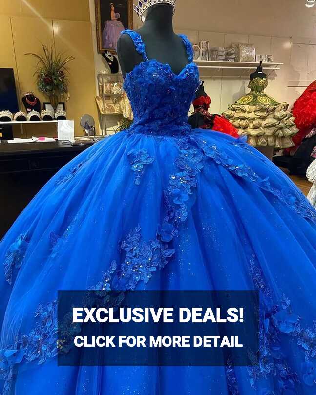 Amazing Royal Blue Princess Dress,Royal Blue Ball Gown Sweet 16 ...