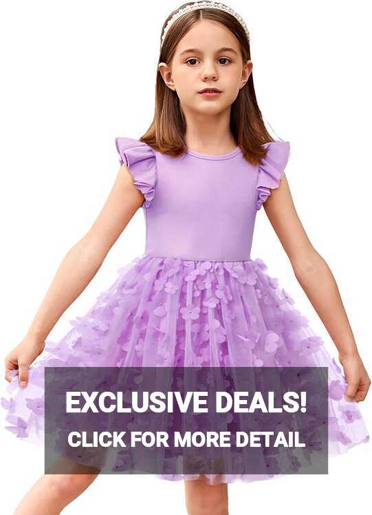 Amazon.com: Arshiner Baby Girl Tulle Dress Toddler Flutter Sleeve ...