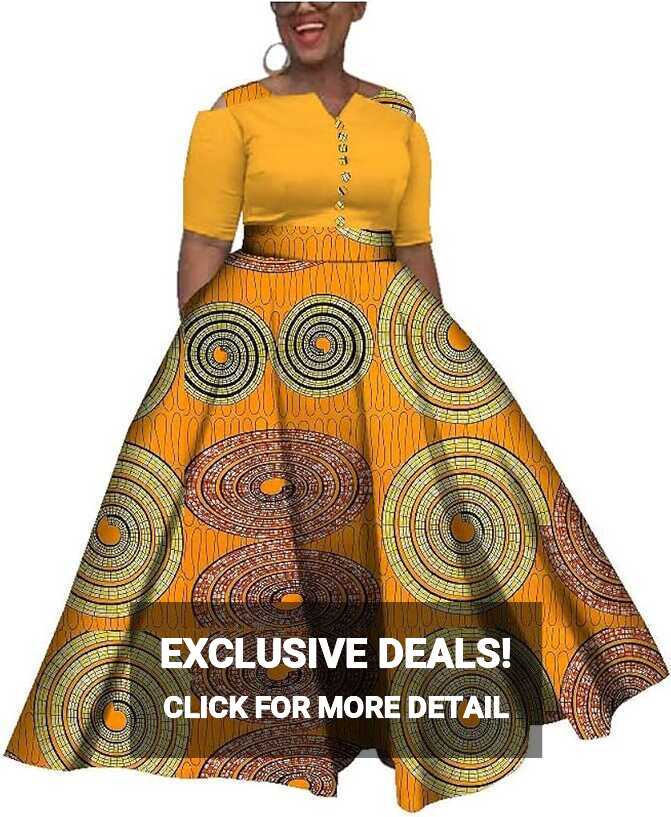 Amazon.com: BAZINRICHE African Dress for Women Dashiki Colorful ...