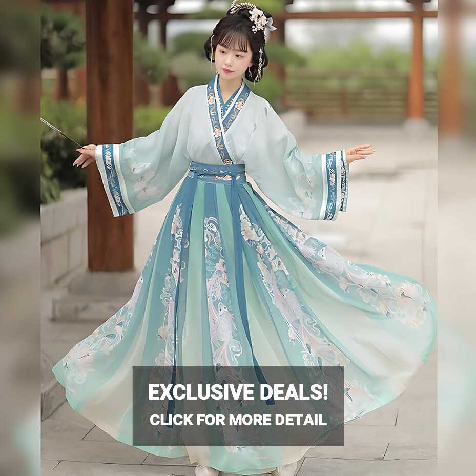 Amazon.com: Chinese Original Hanfu Dress for Women, Traditional ...