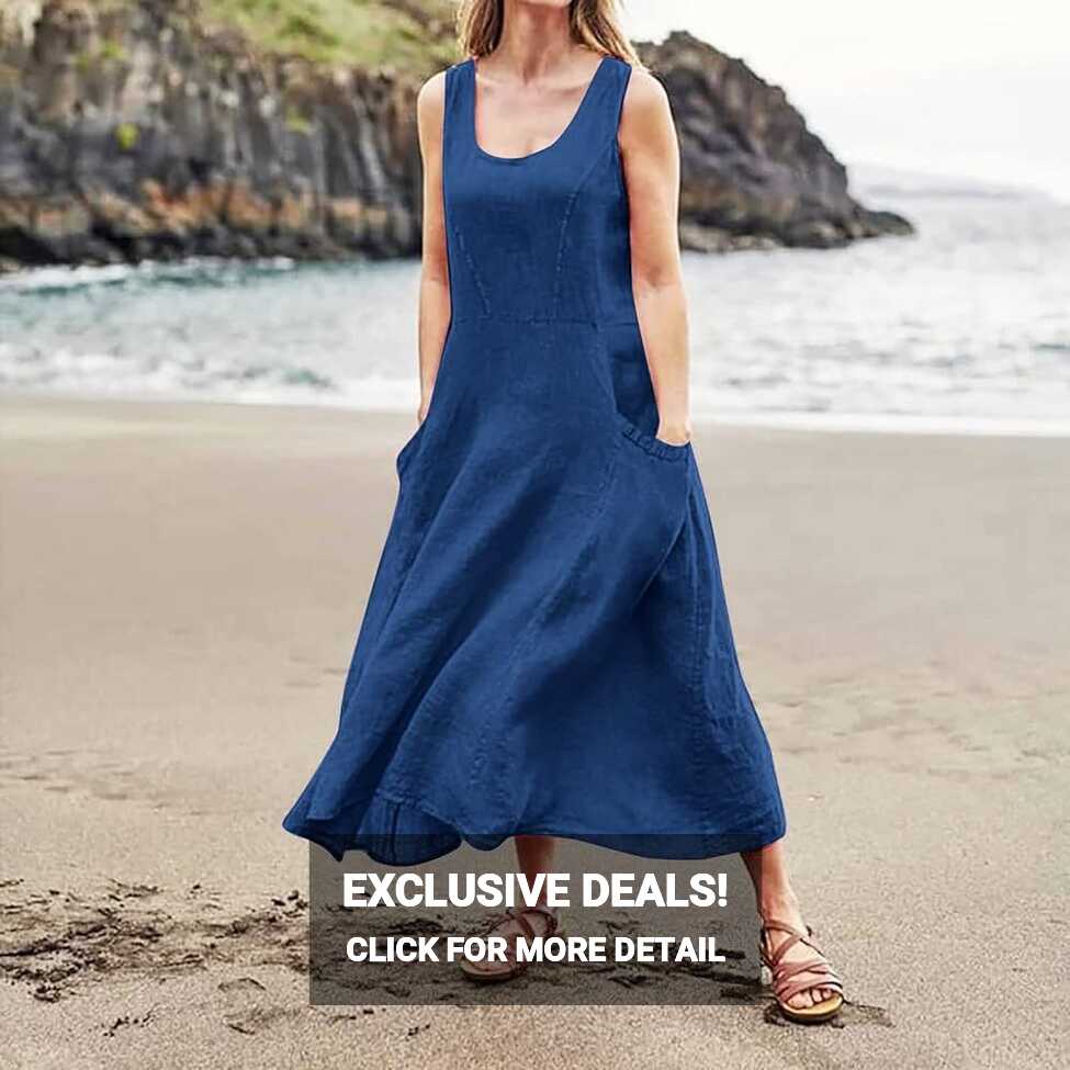 Amazon.com: Cotton Summer Dresses for Women Plus Size Summer Dress ...