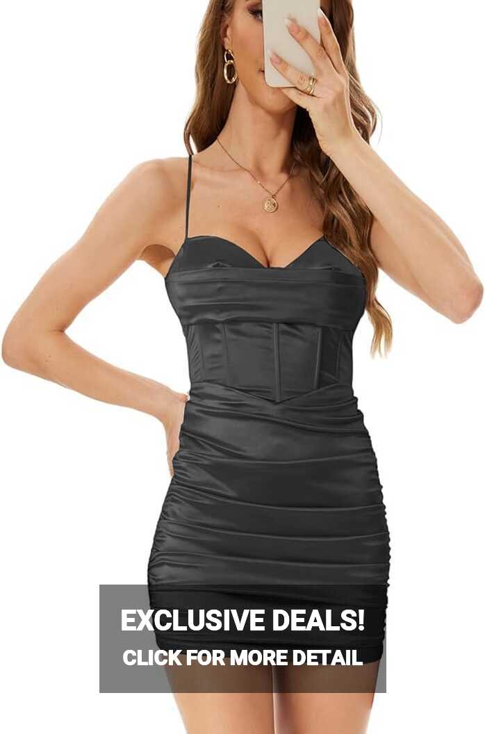 Amazon.com: DEOTTEI Tight Short Homecoming Dresses for Teens ...