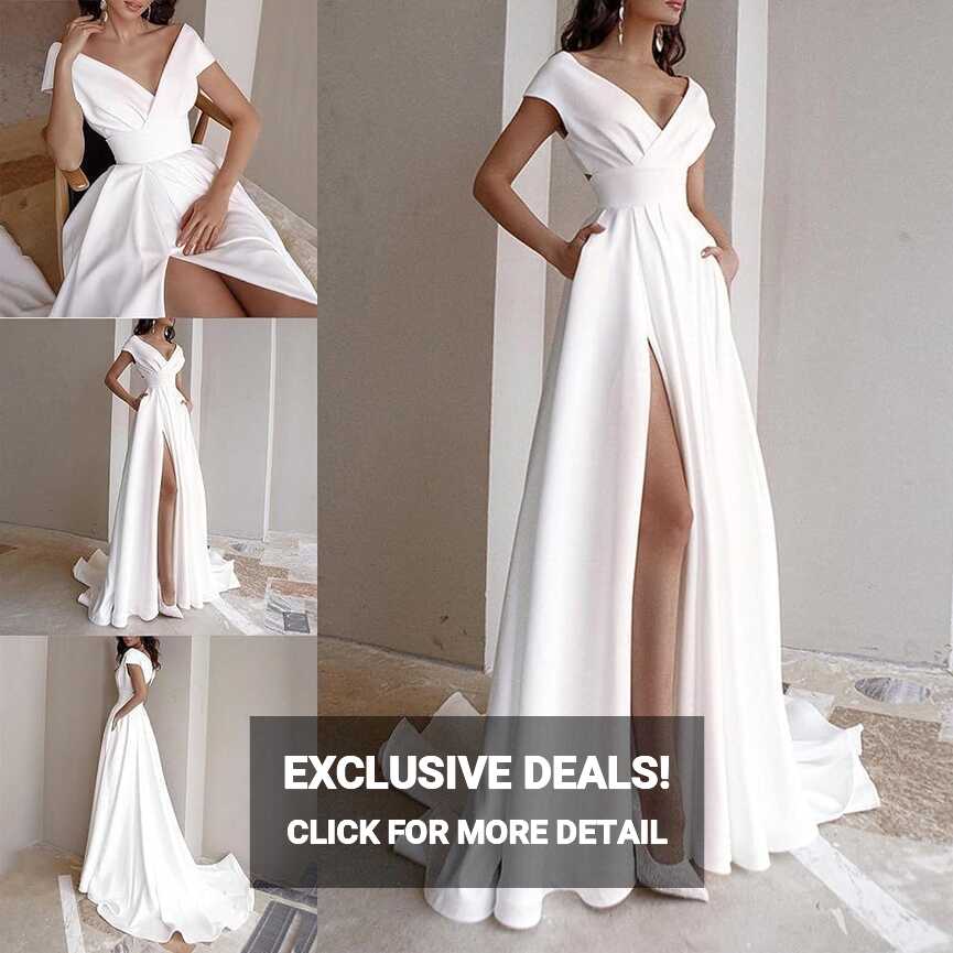 Amazon.com: Elegant Maxi Dress Wedding Guest Dresses for Women ...