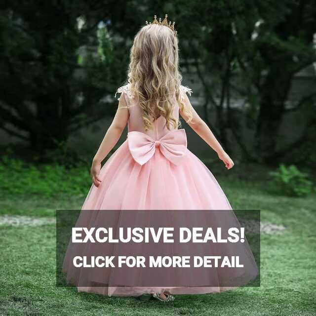 Amazon.com: Flower Girls Dress for Wedding Kids Puffy Tulle Dance ...