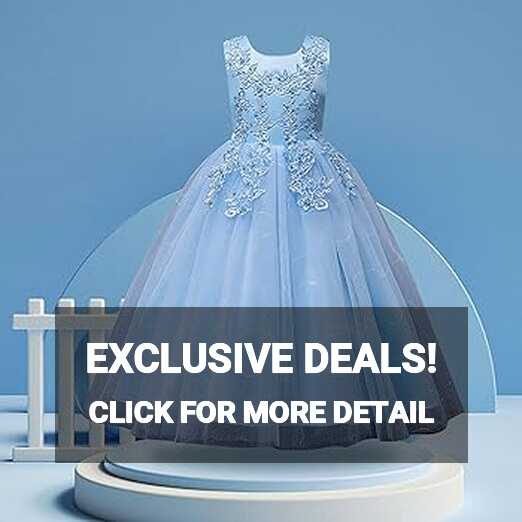 Amazon.com: Flowers Little Girls Tulle Lace Wedding Party Dress ...