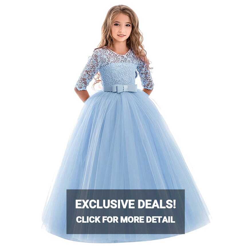 Amazon.com: Formal Party Ball Princess for Kids Dresses Tulle Gown ...