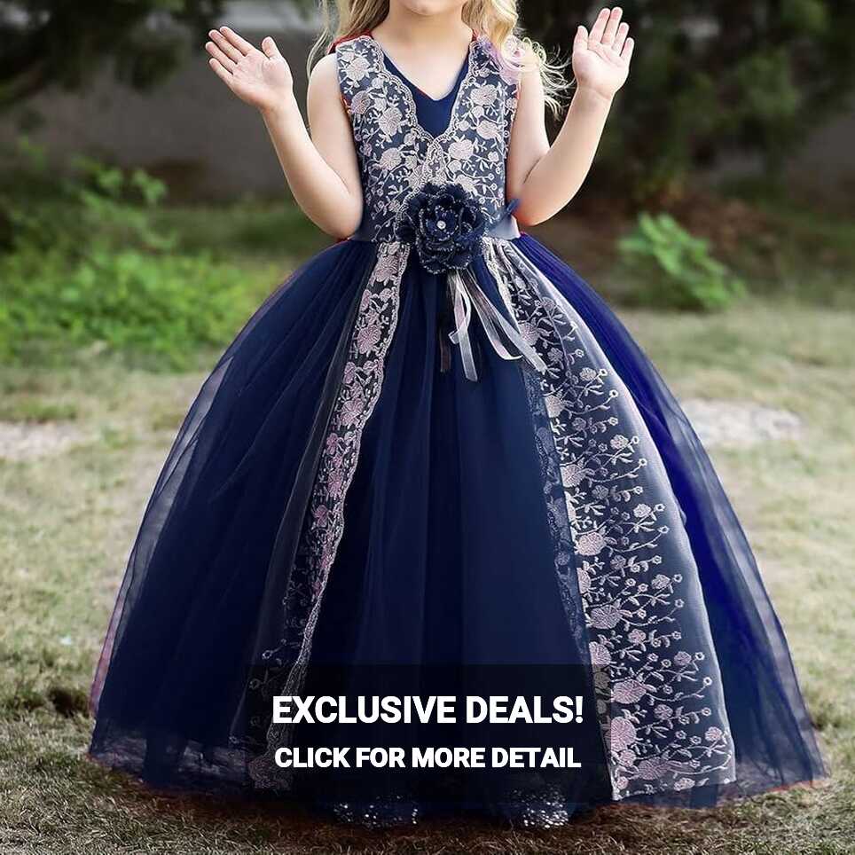 Amazon.com: Girls Dress Princess Dress Sleeveless Long Dress ...