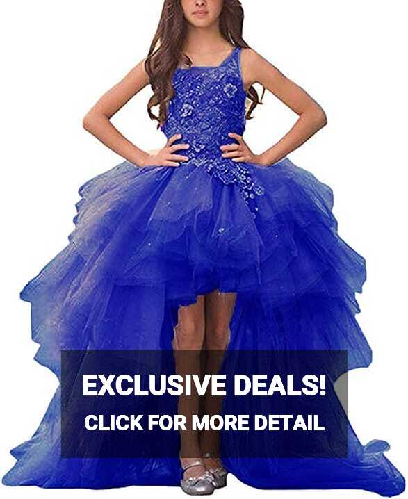 Amazon.com: Gzcdress High Low Pageant Dress for Girls 7-16 Toddler ...