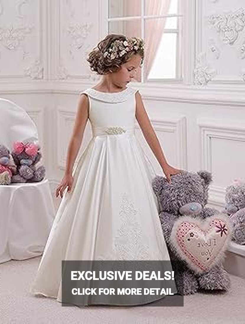 Amazon.com: HYGLJL Wedding Dresses Holy Communion for Girls 2-12 ...