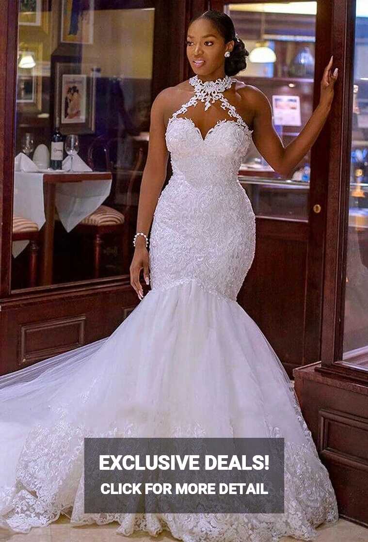 Amazon.com: Huaxiafan Mermaid Wedding Dresses for Bride 2024 ...