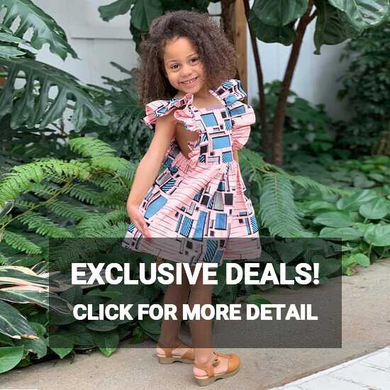 Amazon.com: KAGAYD Kids Girls Dashiki Dress African Style Ankara ...