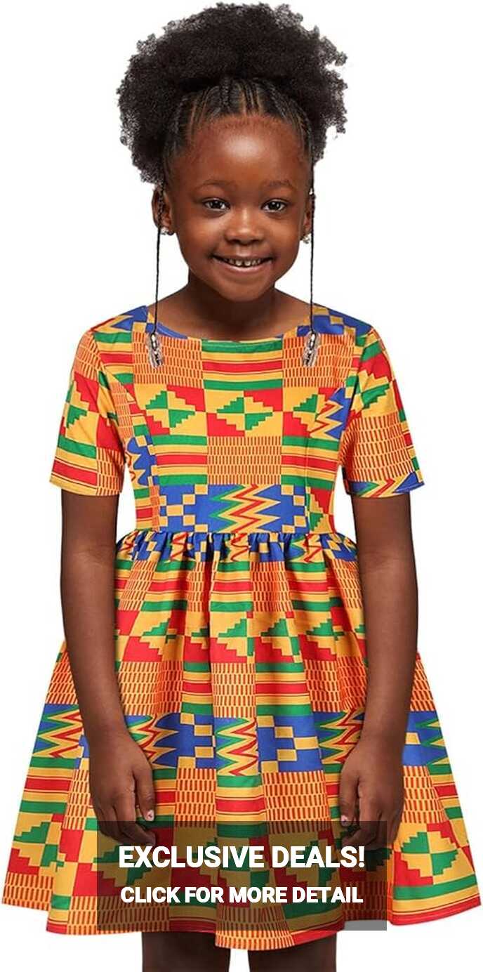 Amazon.com: Kids Baby Girls Summer Dress African Dashiki ...