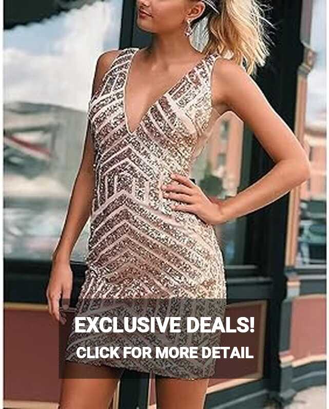 Amazon.com: Ksyfinmag Homecoming Dresses 2023 Short Tight Sequin ...