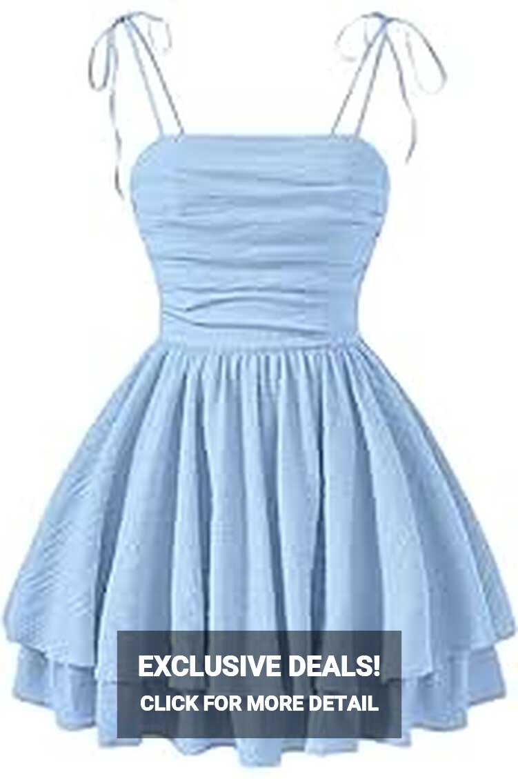 Amazon.com: Light Blue Mini Dress