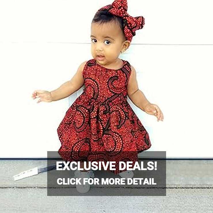 Amazon.com: Little Girl&#39;s Bead Dress Princess Ankara Dashiki ...