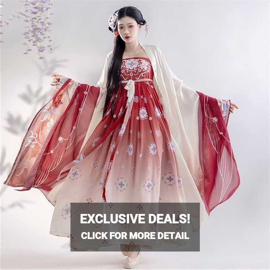 Amazon.com: Mkjuuior Hanfu Dress Women Ancient Chinese Hanfu Sets ...