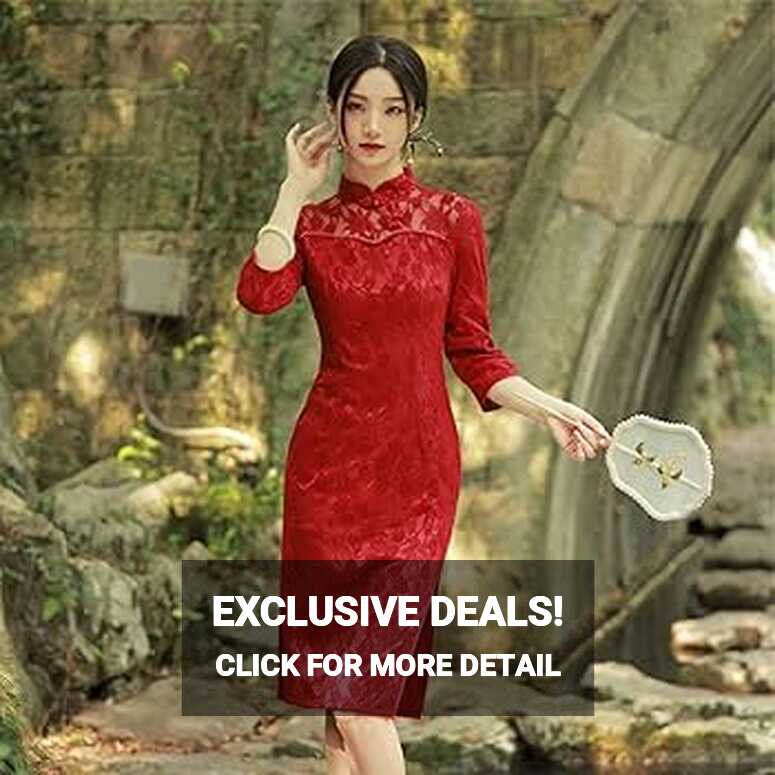 Amazon.com: Women&#39;s Chinese Cheongsam Dress - Modern Elegant ...