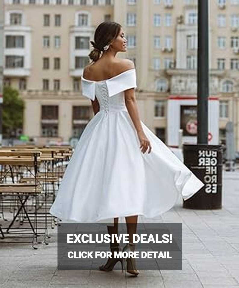 Amazon.com: Women&#39;s Off The Shoulder Bridesmaid Dresses Short ...