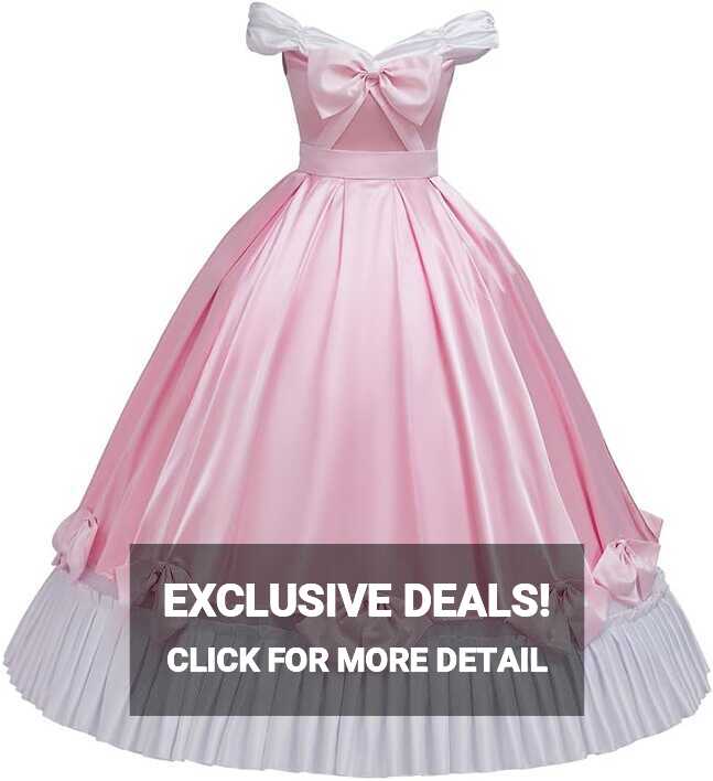 Amazon.com: Women&#39;s Pink Princess Cosplay Costume Dress Princess ...