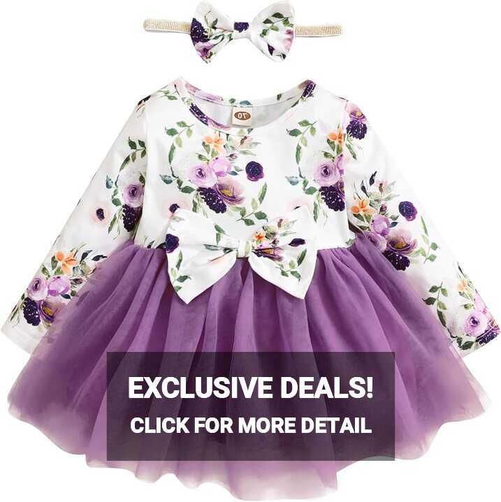 Amazon.com: YOUNGER TREE Baby Girl Dresses Long Sleeve Flower Tutu ...