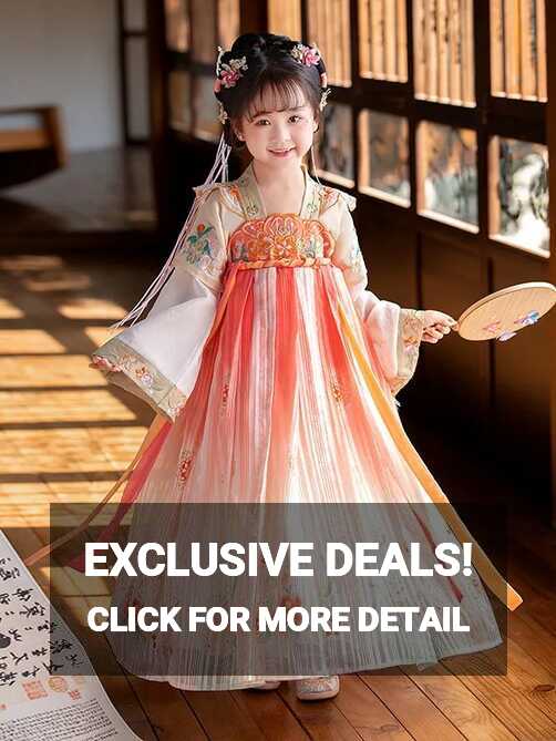 Ancient Embroidery Chinese Dress For Girls - Fashion Hanfu