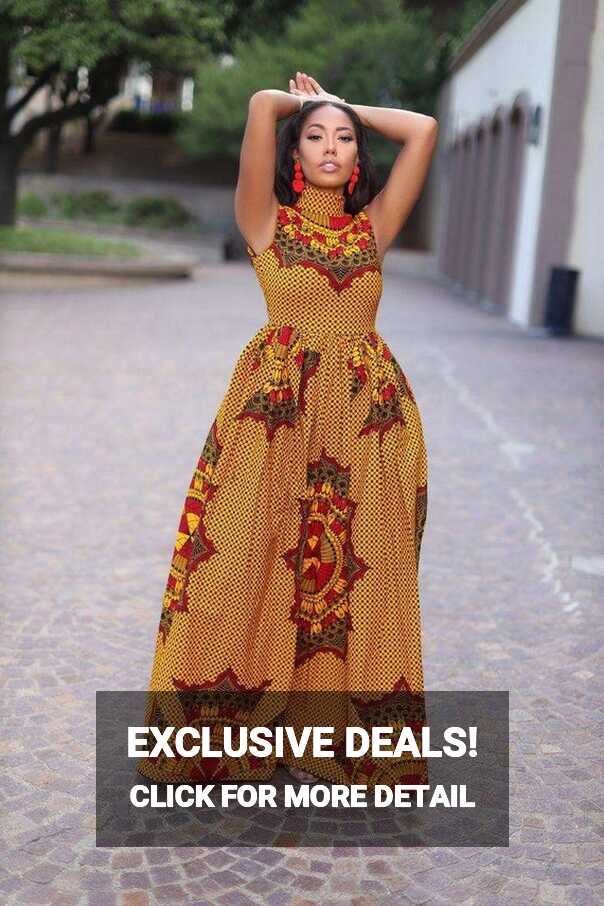 Ankara Dress African Print Dress African Women Outfit Ankara Dress ...