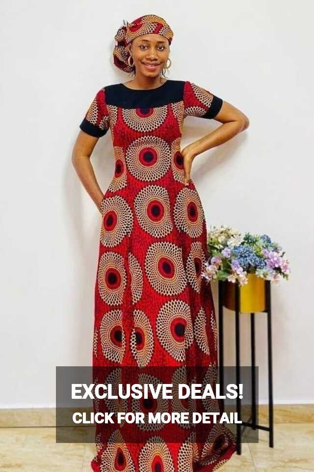 Ankara Flare Gown Style | Ankara flare gown styles, Simple ankara ...