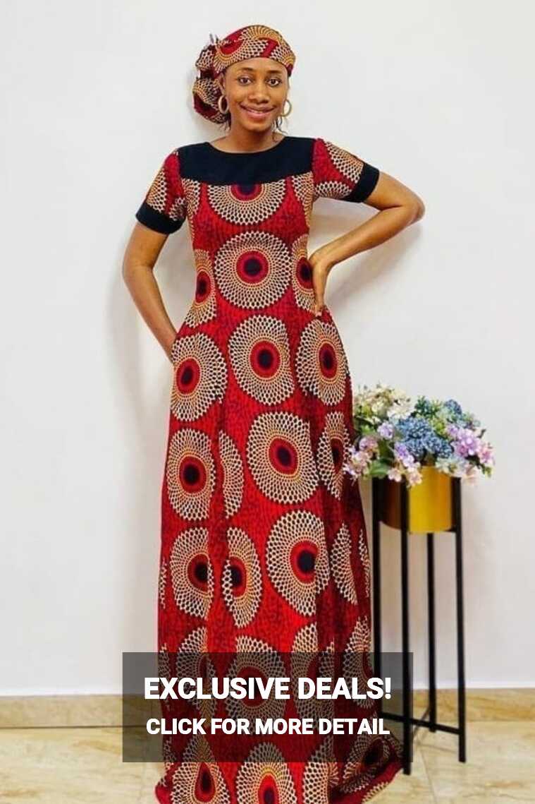 Ankara Flare Gown Style