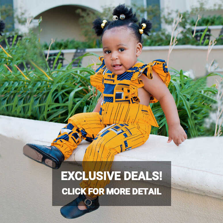 Ankara Fly Sleeve Style Jumpsuit Infant Romper Girls Traditional ...