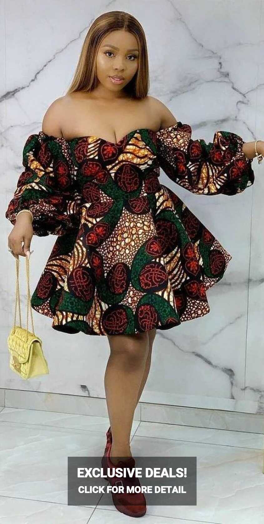 Ankara Short Flare Gowns With Sneakers. - Gist94