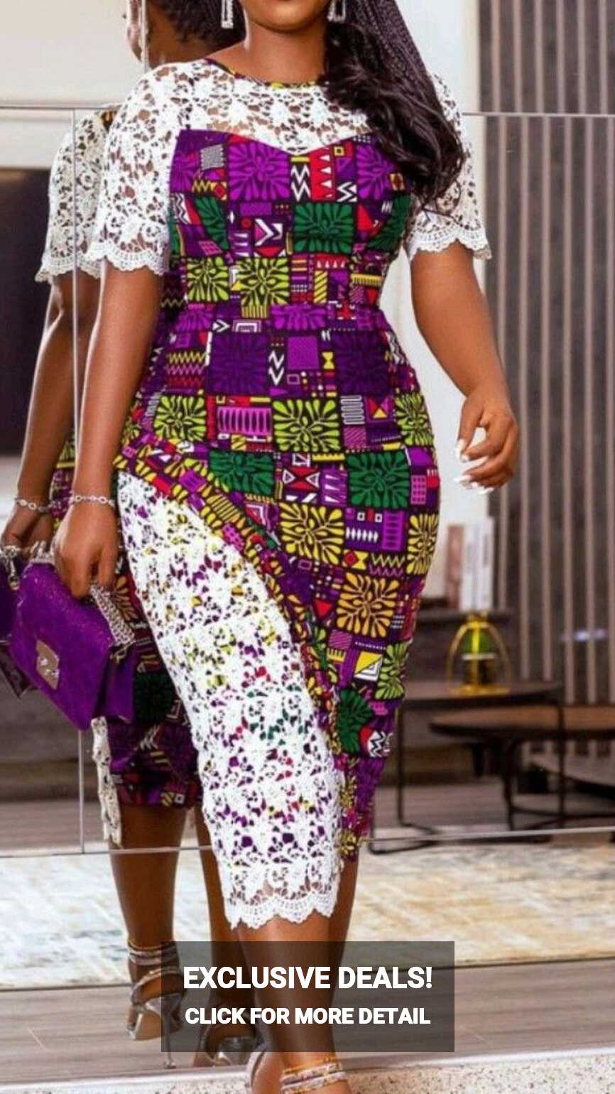 Ankara and lace style