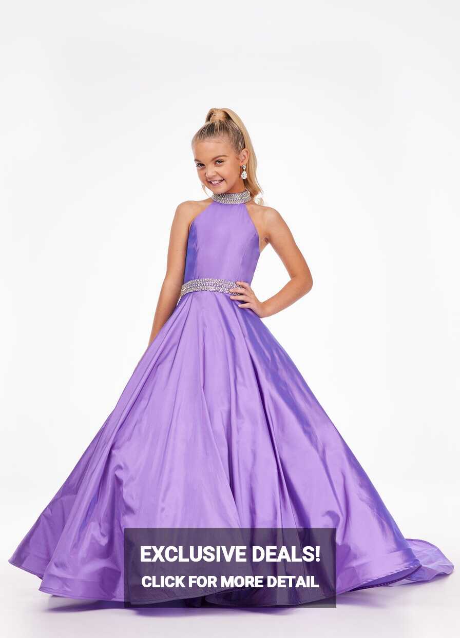 Ashley Lauren Kids 8117 Size 6 Purple Girls Pageant Dress Ballgown ...