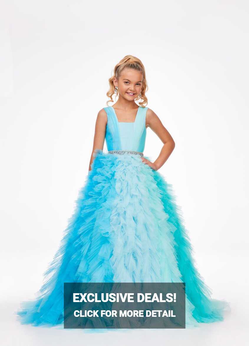 Ashley Lauren Kids 8137 Size 10, 12 Blue Girls Preteens Pageant ...