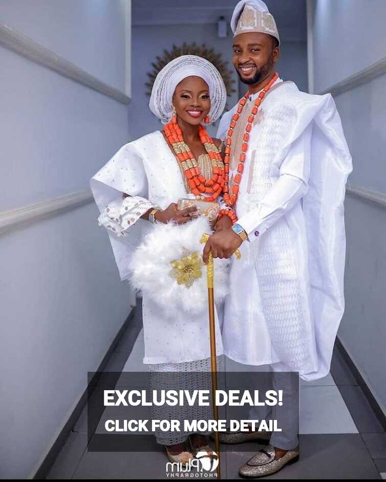 Asooke for couples/white Nigerian wedding dress/African traditional ...