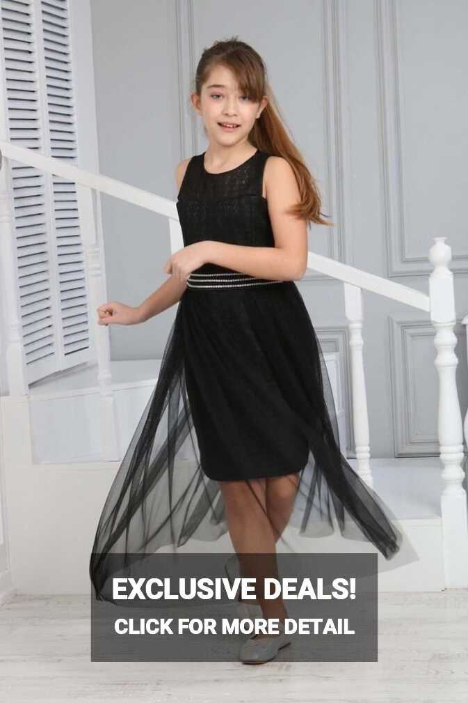 Asortik Kids Children&#39;s Black Evening Dress - Wedding Graduation ...