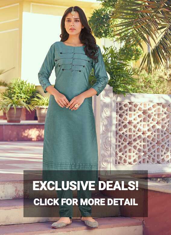 Awesome Silk Embroidered Casual Kurti -